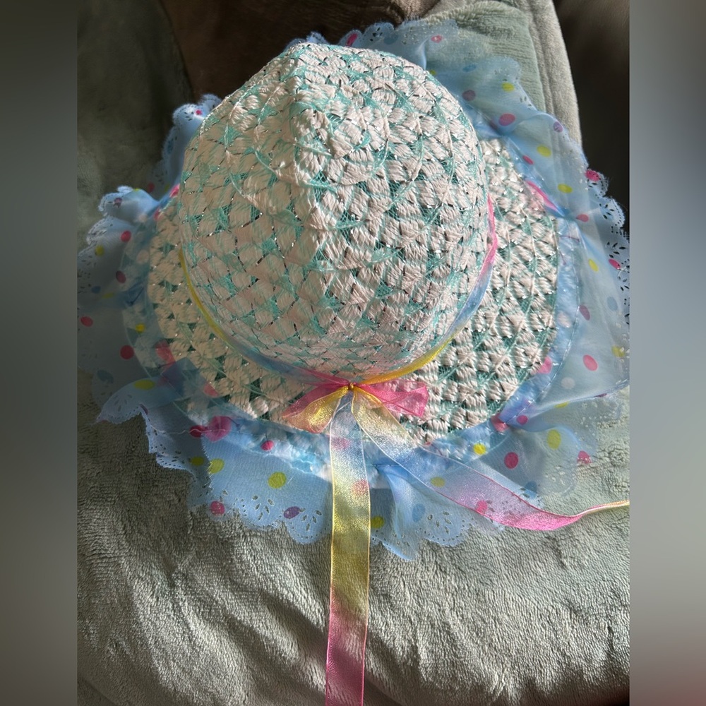 NWOT Little Girls Spring Bonnet Hat